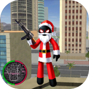 Santa Claus Stickman Rope Hero Gangstar Crime