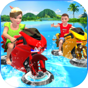 Kids Water Surfing Bike Racing