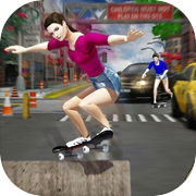 Play Street Skateboard Girl