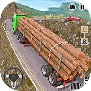 Log Transporter Truck Driving