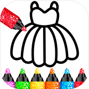 Play Glitter colouring game: Girls