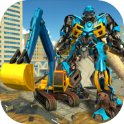 Excavator Crane Robot Transformation City Survival