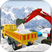 Heavy Snow Excavator Sim 3D