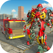 Play Real Robot Firefighter Truck Transform Robot Game