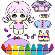 Dress Up Games Coloring Gliter