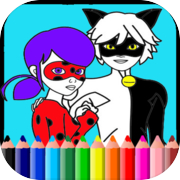 Play Miraculous Ladybug & Cat Noir Coloring Book Kids